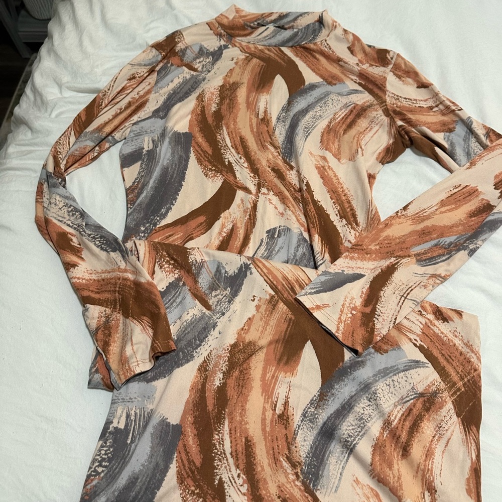 Fashion Nova Work Of Art Midi Dress - Nude - Picture 3 of 6